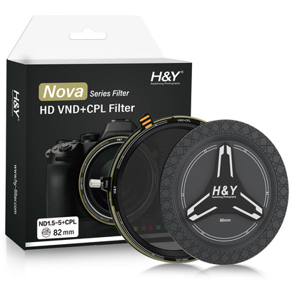 H&Y Nova Series Filter VND+CPL (1.5-5 stops)-82mm